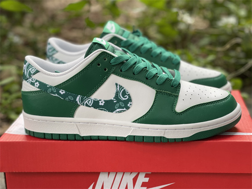 Pure original version_ Nike Dunk low _Green Paisley_ item_ DH4401 102_ full code shipment 36--46-424c56c7